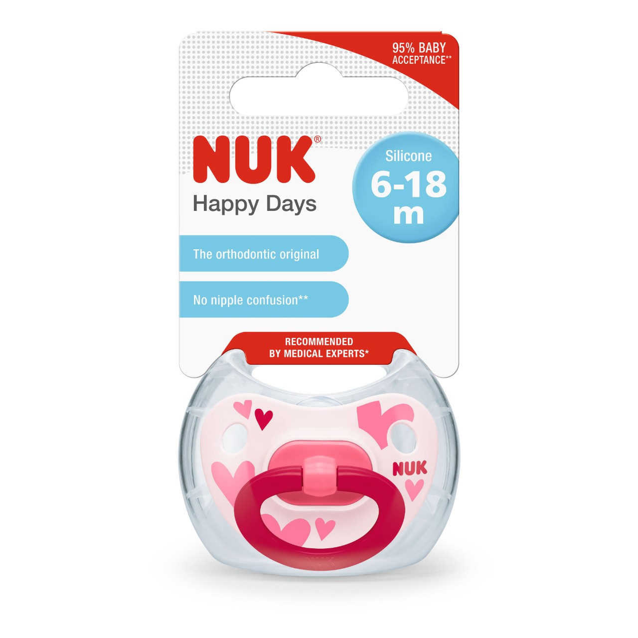 NUK Dudlík HAPPY DAYS,SI,V2 (6-18m.) box