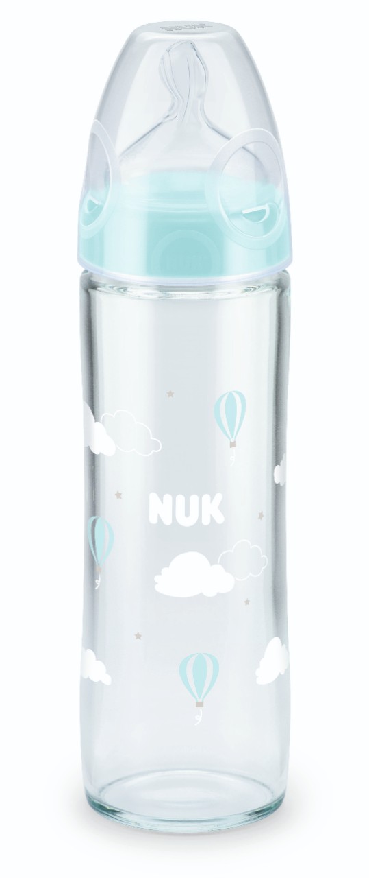 NUK FC+ lahev sklo New classic 240ml SI, tyrkysová