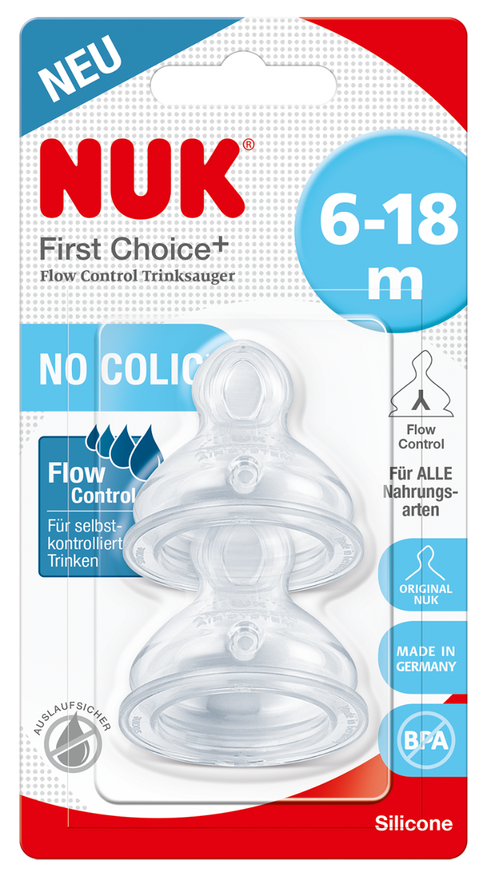 NUK Savička FLOW Control 6-18m, 2 ks