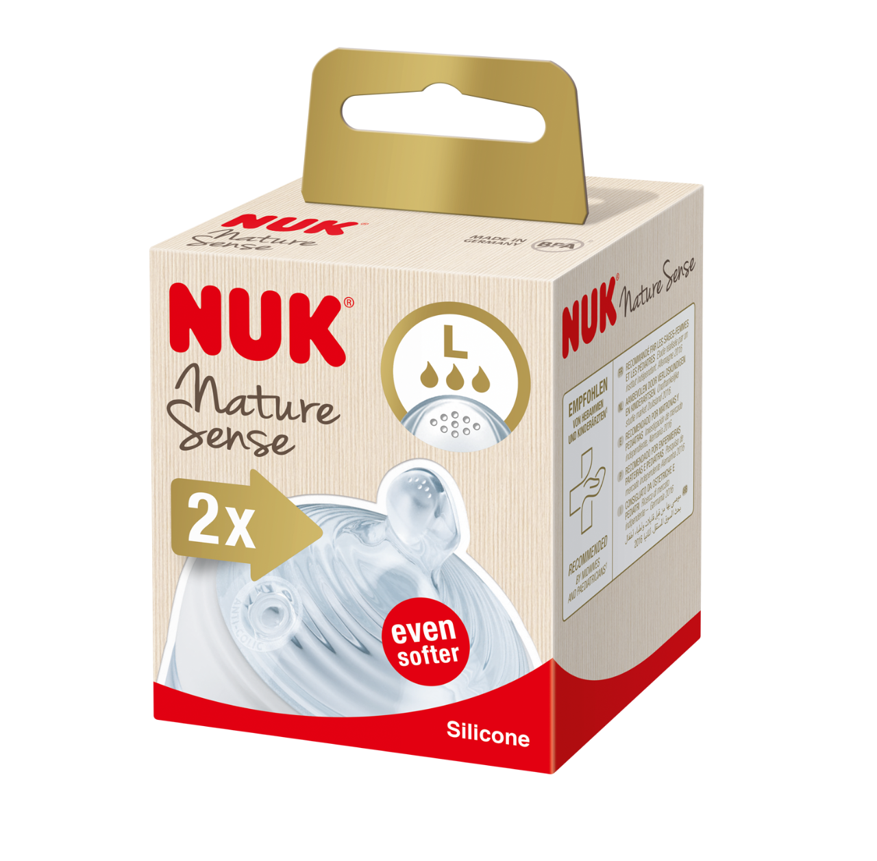 NUK Nature Sense savička vel. L, 2 ks